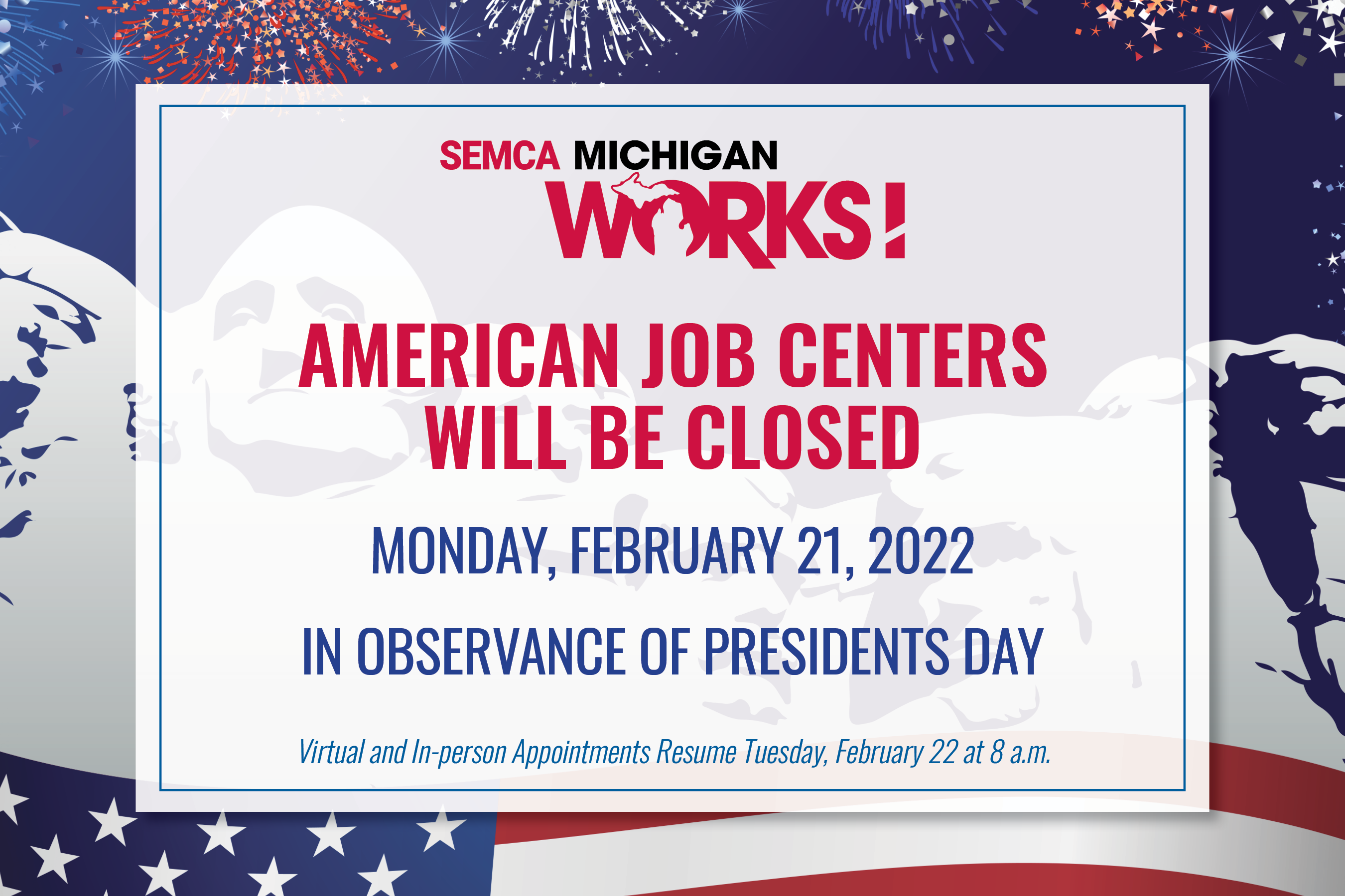 Read more about the article Presidents Day – American Job Centers Closed